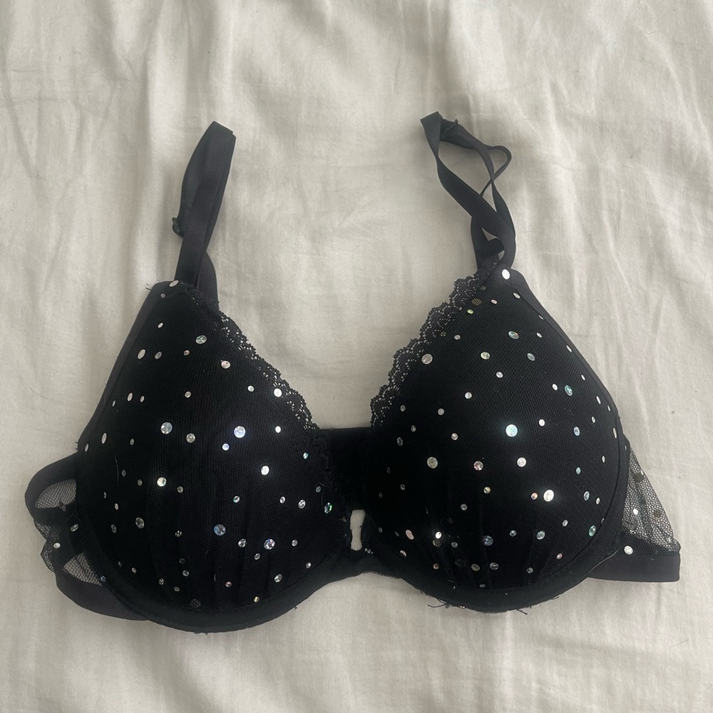 Smart & Sexy Black Sequin Bra